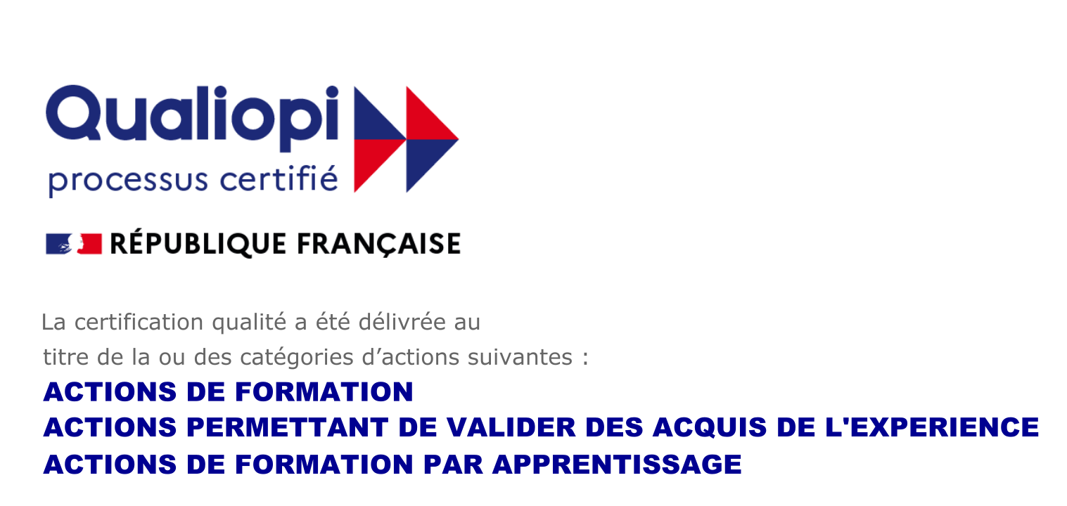 Logo Qualiopi, processus certifié